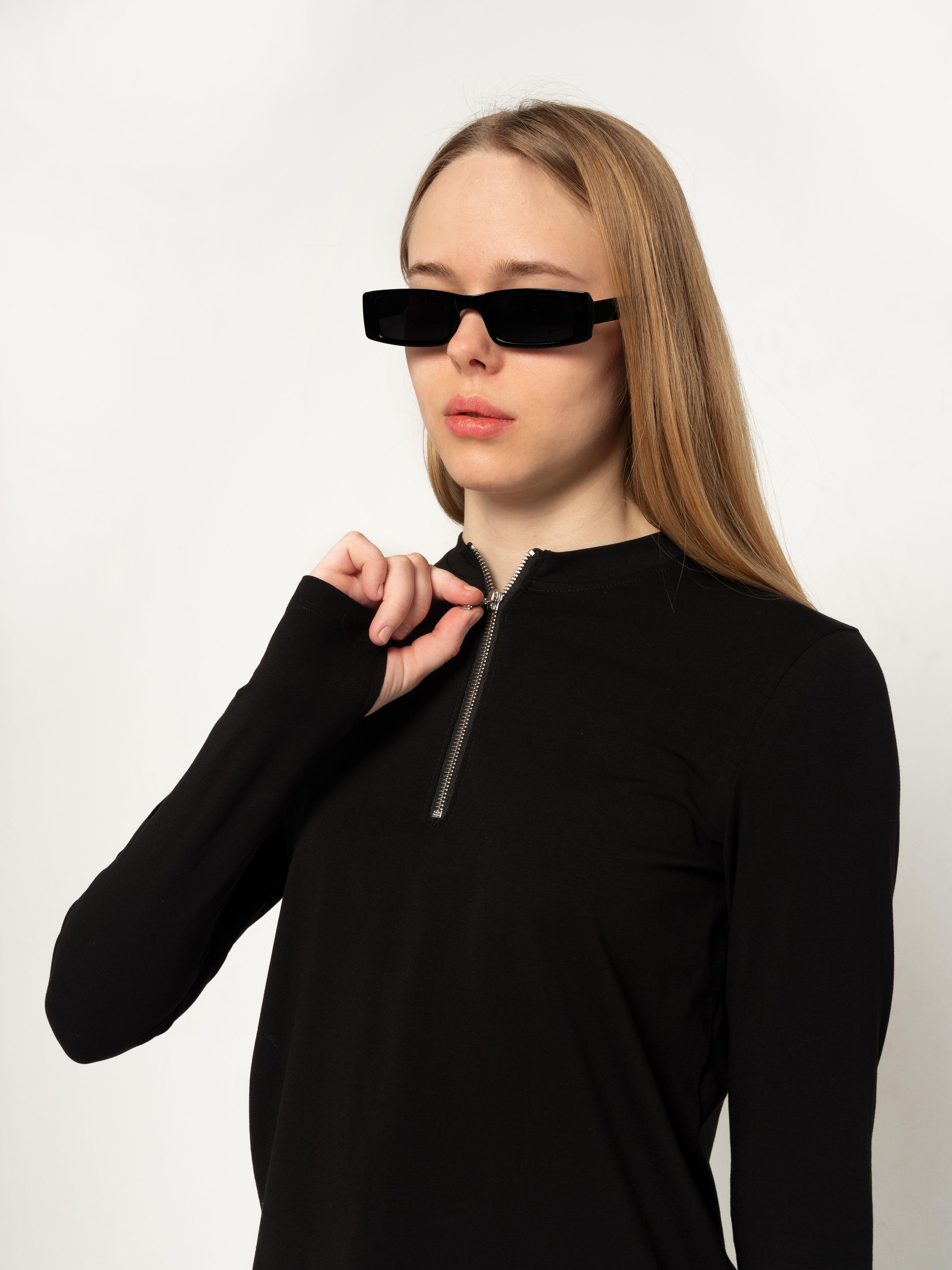 5 Костюм Black Sport бадлон на молнии и велосипедки летний дизайнерский