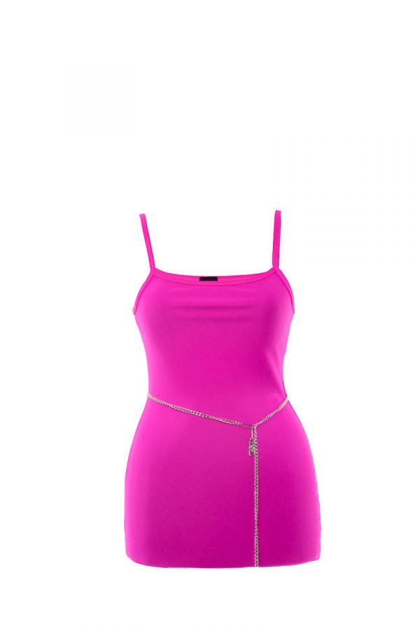Платье CHAIN (фуксия, с цепью)
