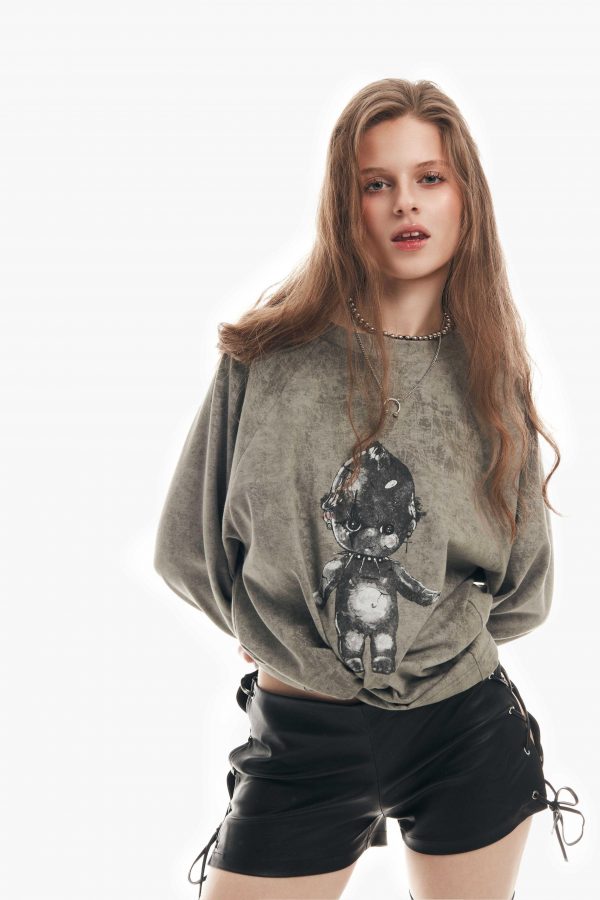 Лонгслив с принтом PUPSIK