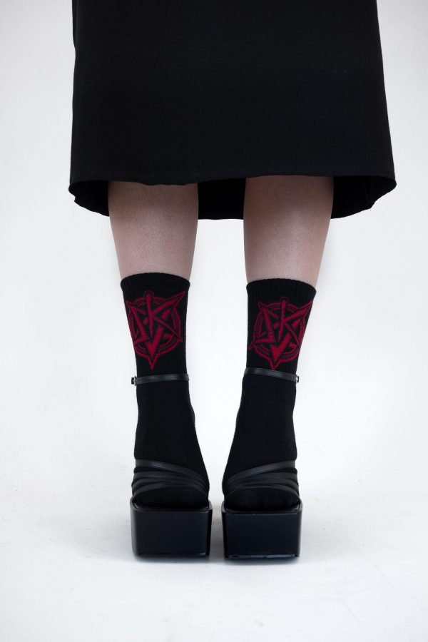 Носки женские с логотипом SKVO 36-38 чёрные