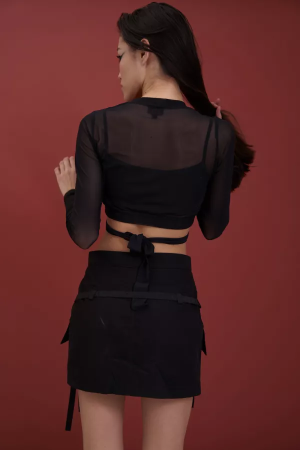 Кофта TIE с завязками black