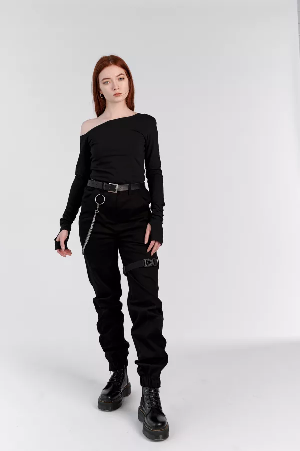 Комплект Джоггеры HARD + KITANA черная/белая