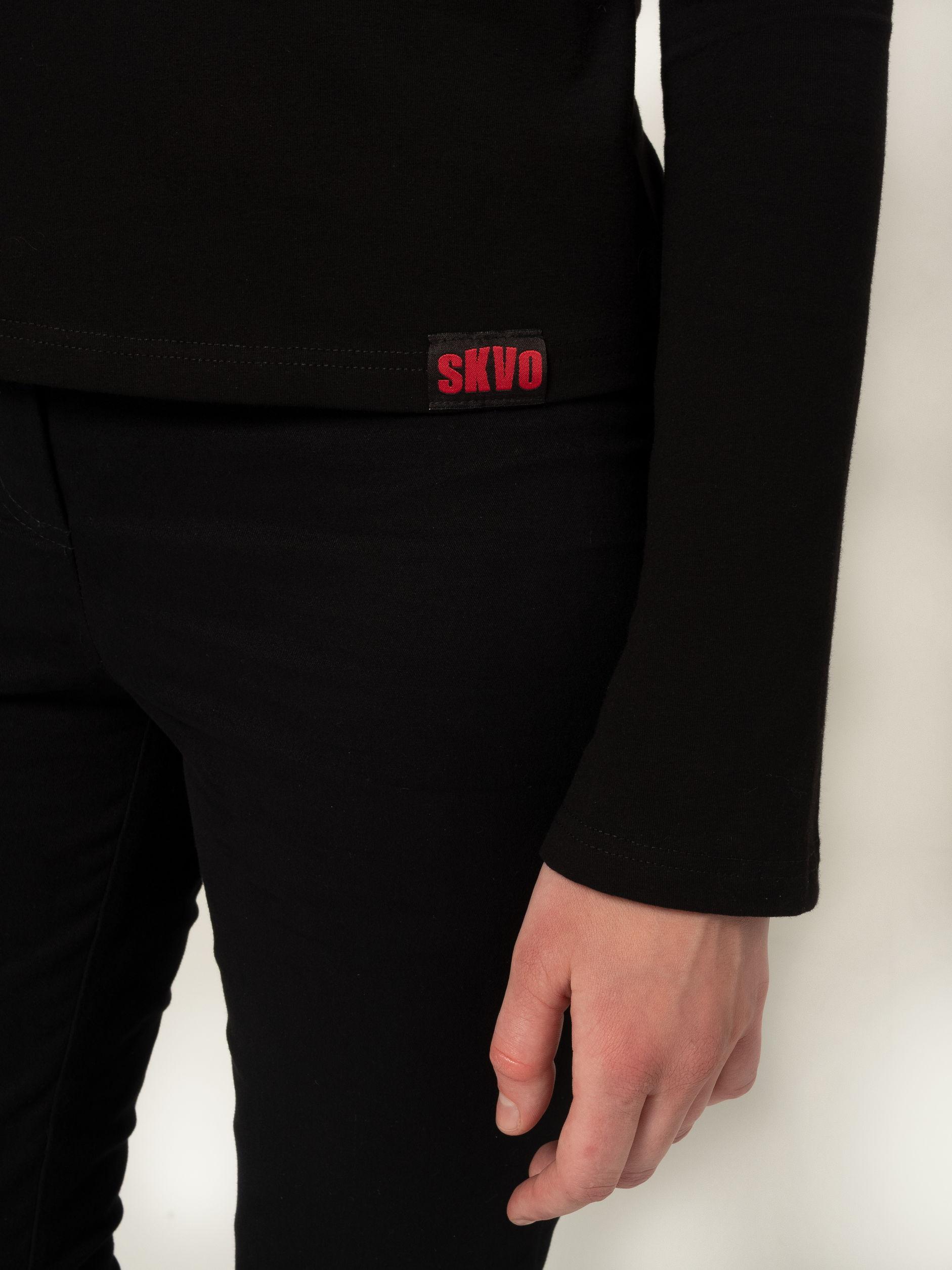 Водолазка женская черная рукав